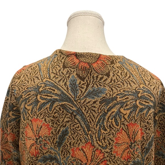 peruvian connection Multi Color Brown Tapestry Printed Jacket Sz:M - Picture 5 of 10